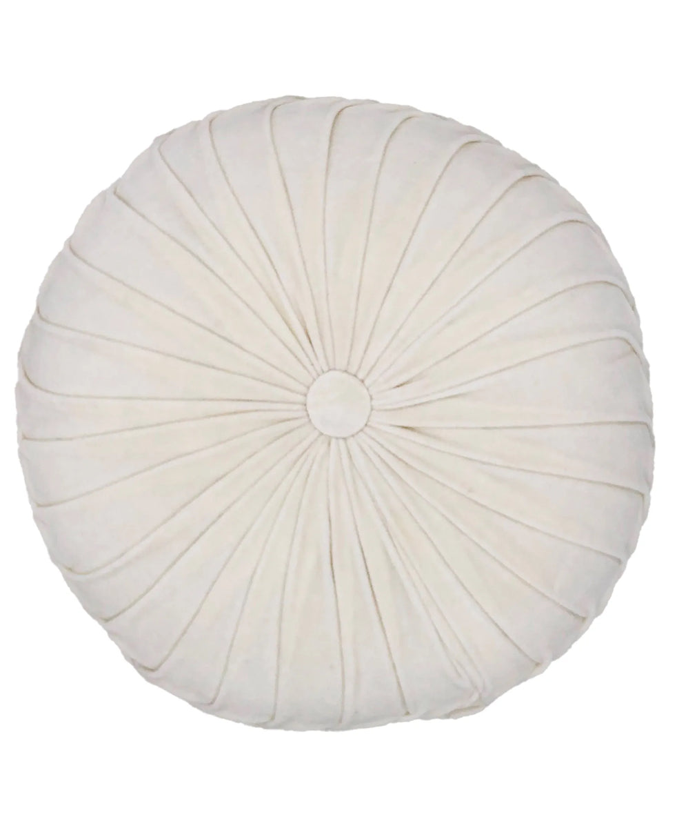 White on sale round pillow