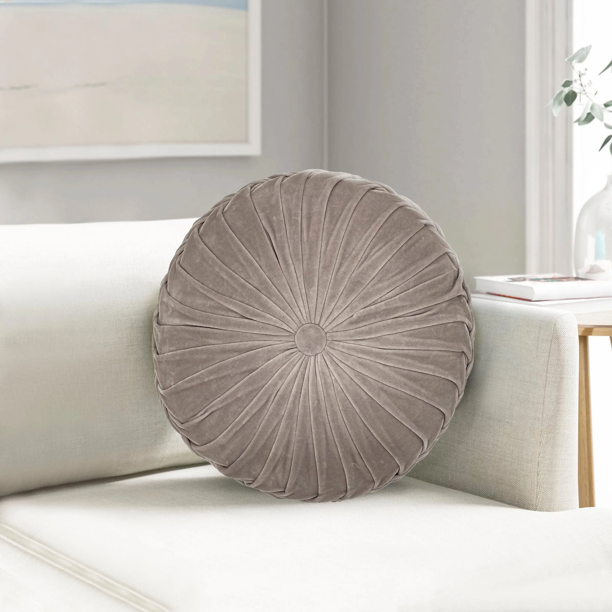 Rudy Button Tufted Accent Pillow