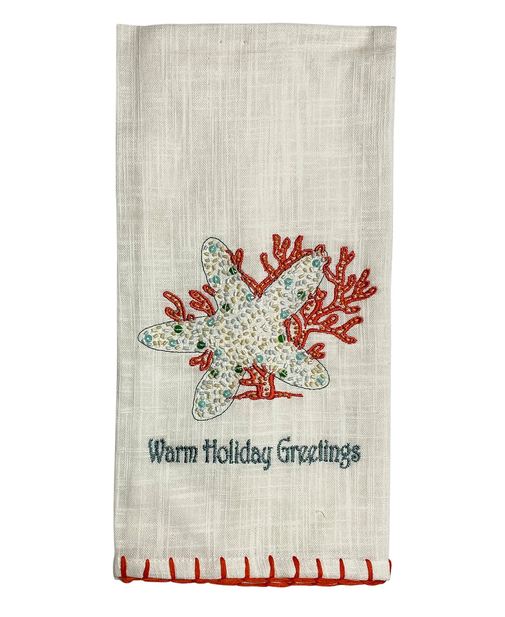 BEACHY CHRISTMAS KITCHEN TOWELS