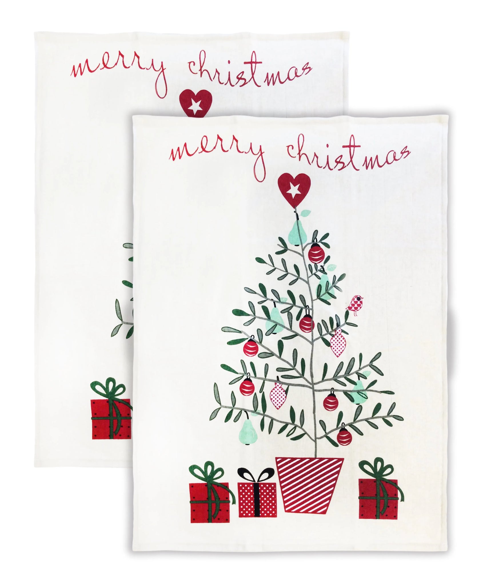 Merry Christmas Tea Towel 16x24, Kitchen Towel, Farmhouse