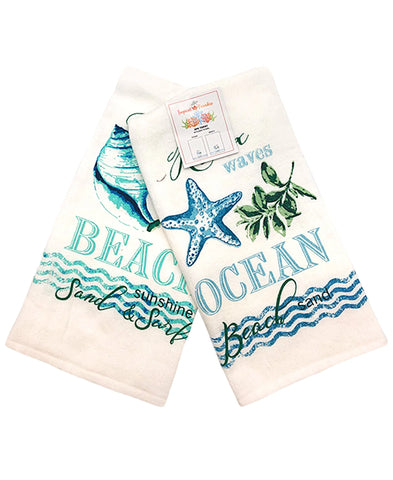 2 Pack Ocean Beach Kitchen Towel, 20" X 28" home decor - Mod Lifestyles